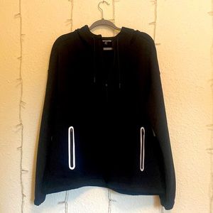 Athleisure Black Hoodie - Half Zip with Pockets - Amazon Essentials NWT